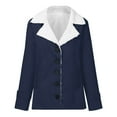 thumbnail image 2 of Winter Fall Hooded Jackets for Women Casaul Fashionable Long Sleeve Solid Pocket Cardigan Button Top Sweater Knit Blouse Plush Plus Size Jacket Coat, 2 of 4