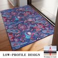 thumbnail image 3 of Blue Pioneer Flower and Paisley Pattern Door Rugs,Washable Non Slip Door Mats Indoor,Decorative Door Mats,Entry Mat Indoor for Entrance,Bedroom,Kitchen,Bathroom,20"x32", 3 of 6