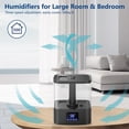 thumbnail image 5 of KZF 4L Top Fill Humidifiers for Bedroom & 60H Runtime - Cool Mist Humidifier, 3 Mist Levels, 8H Timer, Essential Oil Tray, Humidity Display, Quiet for Bedroom, Baby, Plants, Large Room (Black, 4L), 5 of 5