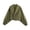 Army Green, variant on Asymmetric Wrap Belt Cropped Coat for Women Lightweight Shawl Lapel Open Front Jacket Loose Casual Solid Color Puff Long Sleeve Crop Outerwear L