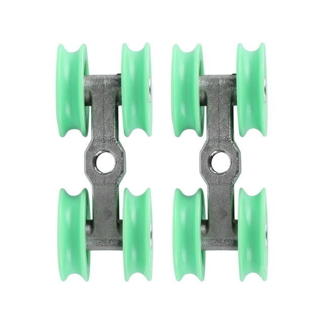 Rouleaux de Porte de Douche, 2 Pcs Roues en Forme de U Pièces de Rechange pour Porte de Douche en Acier Inoxydable Roues en Forme Fonctionnalité Polyvalente