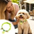 thumbnail image 2 of Pet Collar with Safety Buckle Vibrant Adjustable Beaded Collars for Cats and Puppy Dogs Cute Necklace with Charm Pendant for Small Kitten Puppy Girl Dog M, 2 of 6