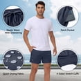thumbnail image 6 of Taigaofy Men's 5" Workout Athletic Running Shorts Quick Dry Lightweight Gym Shorts Iron grey 2XL, 6 of 9