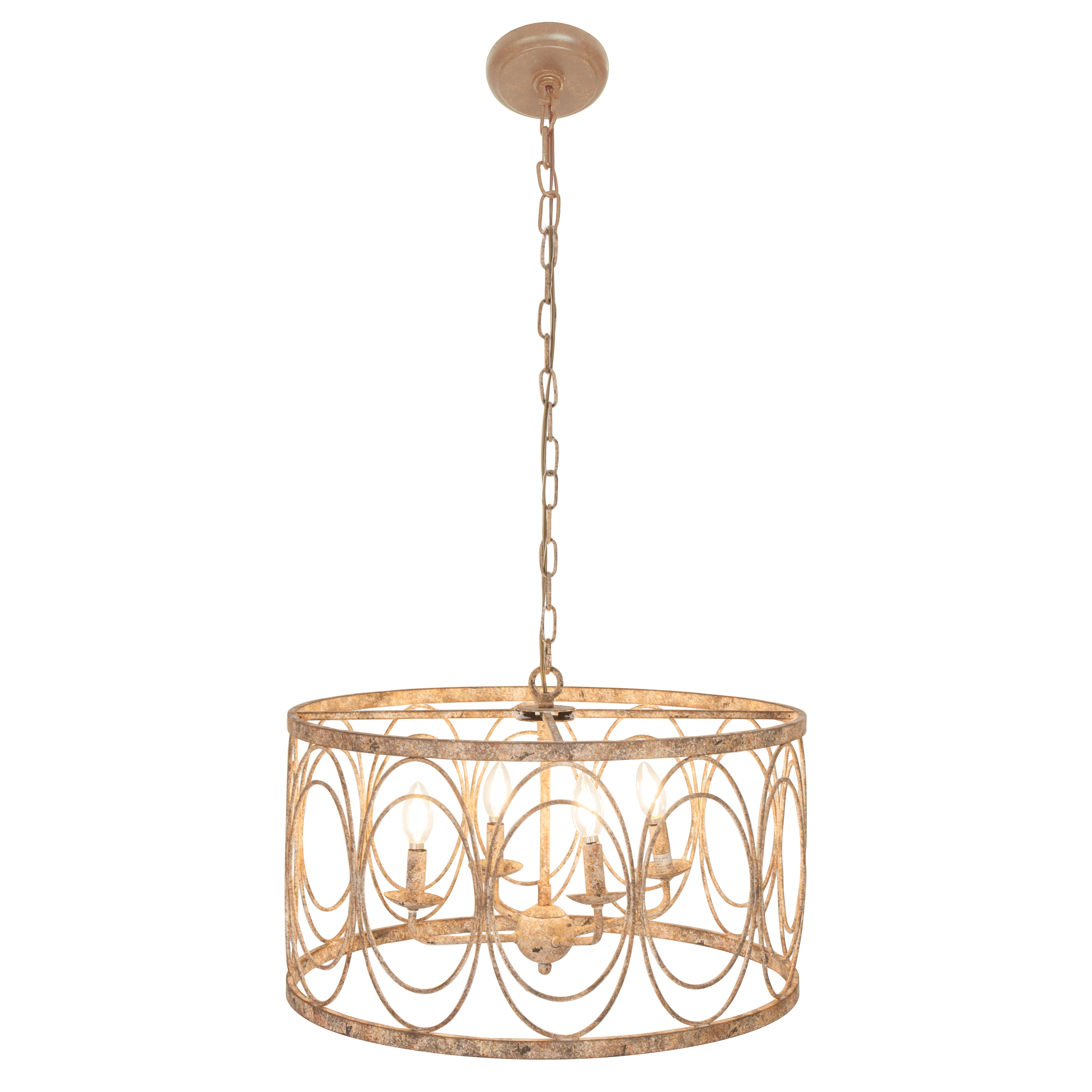 DecMode Modern 14 x 24 inch round chandelier