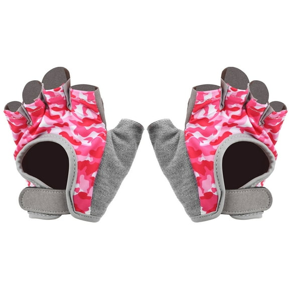 1 Pair Kids Half Finger Cycling Gloves NonSlip Breathable Gloves for Riding Bicycle Sports(XS )