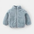 thumbnail image 2 of Paiyanr Toddler Boys Girls Fleece Lined Sherpa Winter Coat Toddler Baby Kids Winter Solid Color Cute Pattern Long Sleeve Thickening Coat Jacket, 2 of 5