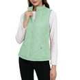 thumbnail image 4 of INSPIRE CHIC Women's Outerwear Vests Stand Collar Padded Gilet Zip Vest M Dusty Green, 4 of 6