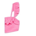 thumbnail image 2 of Wonder Nation Girls Ruffle Bikini Top and Scoop Bottoms Swim Set with UPF 50, 2-Piece, Sizes 4-18, 2 of 3