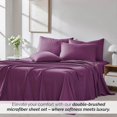 thumbnail image 3 of Neutral Solid Color Brushed Microfiber Deep Pocket Sheet Set, 3 of 8