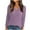 Purple, variant on ShiShine V Neck Long Sleeve Shirts for Women Fall Tops Tunic Sweaters Loose Fit 2025