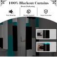thumbnail image 3 of Teal/Turquoise 100% Blackout Curtains for Bedroom,Set Black White Grey Modern Abstract Geometric Black Out Curtains Room Darkening Window Drapes for Living Room-53"W x 96"L (Pack of 2), 3 of 6