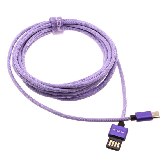 Purple 10ft USB-C Cable for Nokia G400 5G Phone - Extra Long Fast Charger Power Cord Type-C Sync Wire A9L Compatible With Nokia G400 5G Model