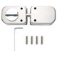 thumbnail image 2 of Stainless Steel,Glass Door Latches Lock/Bolt,138A ,Without Drilling,For Double Glass Door, Frameless, 2 of 5