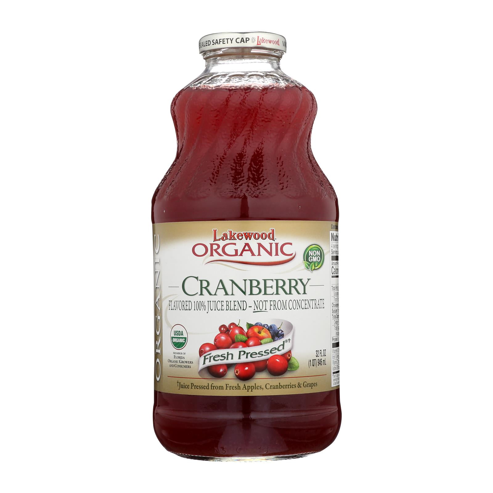 Lakewood Organic Juice Cranberry Blend Case of 6 32 fl oz