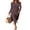 Coffee, variant on ANRABESS Womens 2026 Spring Long Sleeve Maxi Dress Crewneck Tie Waist Slit Casual Long T Shirt Dresses Winter Trendy Outfits Black XX-Large
