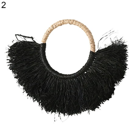 

danNing Handwoven Straw Ornament Compact Irregular Vintage Hanging Art Pendants for Home