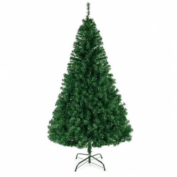 Alvantor 5.5 ft Unlit Artificial Christmas Tree with 850 PVC Branch Tips and Metal Stand, Green
