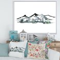 thumbnail image 2 of Designart 'Minimalistic Fir Forest and Winter Mountains I' Modern Framed Canvas Wall Art Print, 2 of 5