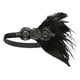 thumbnail image 5 of Diadema de los años 20, estilo Gran Gatsby, estilo Flapper, con plumas, para baile de graduación Negro, 5 of 8