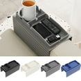 thumbnail image 4 of Sofá de silicona portavasos sofá reposabrazos bandeja antideslizante para almacenamiento remoto de aperitivos, 4 of 8