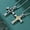 Gold & Black Set, variant on Stainless Steel Cross Pendant Necklace for Men, 24" Chain, Religious Jewelry Gift Set