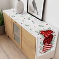 thumbnail image 4 of Valentine's Day Table Runner 60 Inches Long Farmhouse Dress Scarves, Red Striped Checked Love Eucalyptus Dining Tablerunner for Coffee Table/Kitchen Island/Party Décor, 13" x 60", 4 of 8