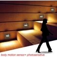 thumbnail image 5 of Luz de pared empotrada de 8 LED Aplique de pared de 3 W Lámpara de luz de paso de escalera Sensor de movimiento Luz empotrada en el piso Luz de escalera Lámpara de pasillo 2800 K Blanco cálido, 5 of 5