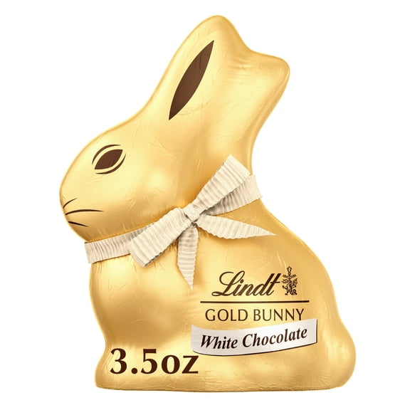Lindt Gold Bunny, White Chocolate, Easter Chocolate Candy Bunny, 3.5 oz, 1 Count