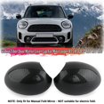 thumbnail image 1 of ALLTIMES Rearview Mirror Cover for BMW Mini R55 R56 R57 R58 R59 R60 R61, 51162754913, 51162754914, Durable ABS Plastic, Glossy Black or Carbon Fiber Look, 1 of 6