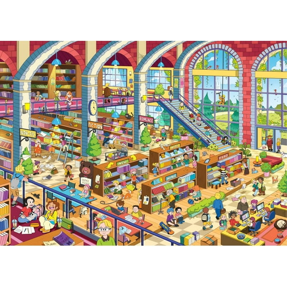 Brain Tree - Grand Library - Pearl Series - 1000 Piece Puzzles for for Adults and Kids 12  Unique Puzzles for Adults and Kids 1000 Pieces and Droplet Technology for Anti Glare & Soft Touch