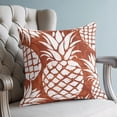 thumbnail image 4 of Pillow Covers 16x16 Set of 2, Red Pineapple Throw Pillow Covers Decorative Couch Cushion Cover, Tropical Summer Botanical Fruits Microfiber Soft Square Pillowcases for Bedroom Living Room Sofa, 4 of 9