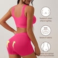 thumbnail image 6 of Womens Two Piece Workout Sets Sports Bra High Waisted Biker Shorts Gym Set Outfits, 6 of 9