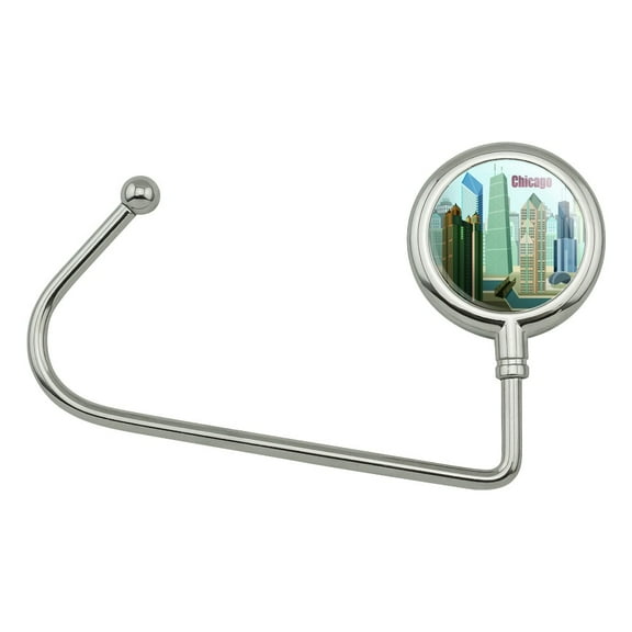 Chicago Hancock Building Willis Tower Cloud Gate Bean Purse Bag Hanger Holder Hook