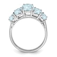 thumbnail image 2 of Sterling Silver Rhodium Aqua Ring, 2 of 6