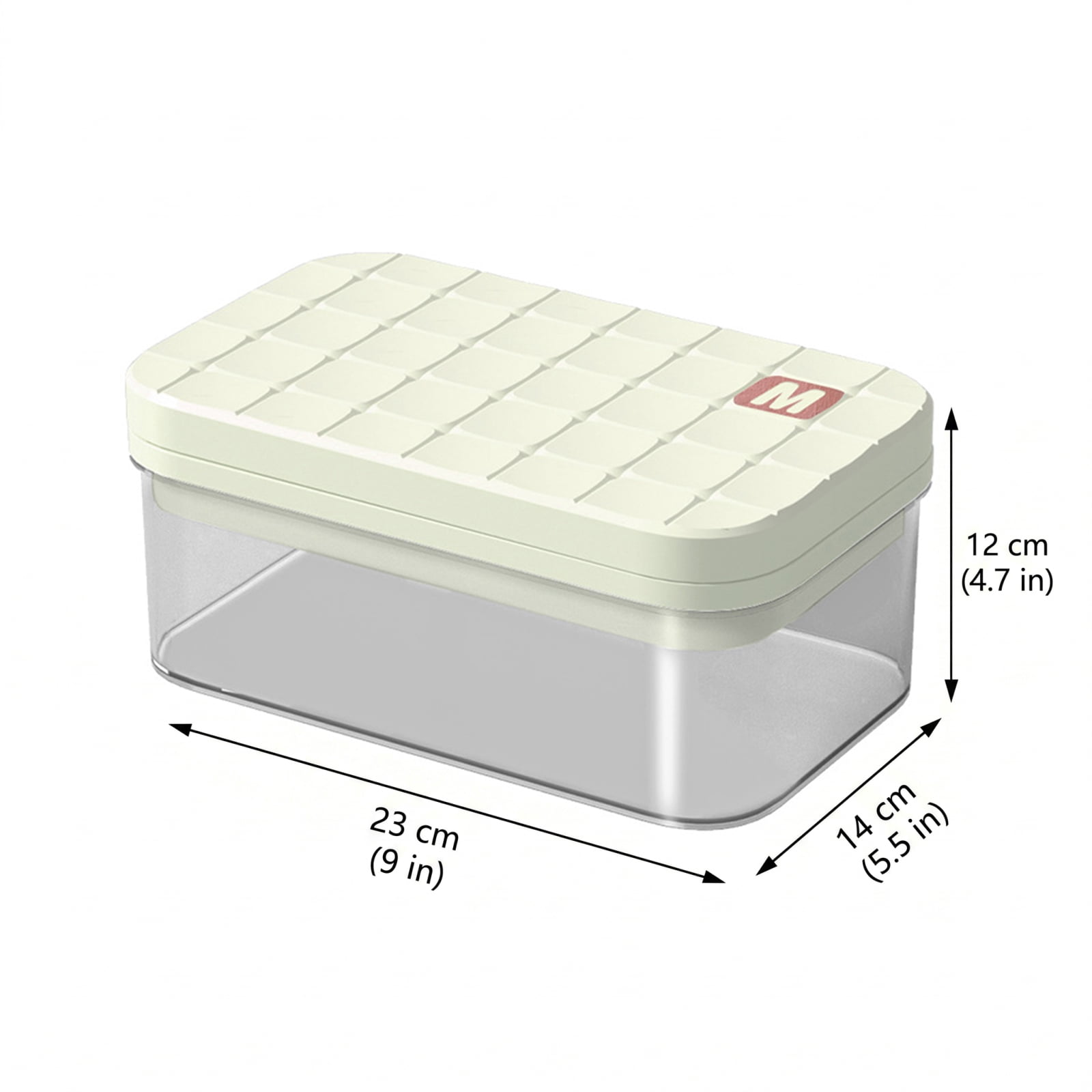 Cthrlog Ice Cube Mold Food Grade Household Press Tray Large Capacity Storage Box Refrigerator Homemade Ice Grid for Kitchen Party DIY 1 Pack