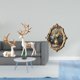 thumbnail image 2 of Estatua de escultura de ciervo,Estatua de ciervo,adorno de mesa,decoración del hogar,Colecciones de decoración de figuras de pareja de renos enamorados,Marco de fotos,Marco de fotos, 2 of 8