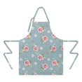thumbnail image 2 of Pioneer Flower Floral Print Pattern Apron for Women and Men, Cotton Linen Waterproof with Pockets, Adjustable, 33x27 Inch for Kitchen, Gardening, BBQ, Salon, 2 of 6