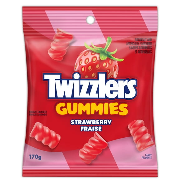 Twizzlers Gummies Strawberry, Gummy Candy, 170g
