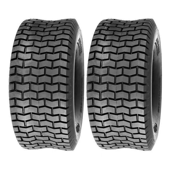 (2) Two-4.10/3.50-4 4pr Lawn Mower Turf Go Kart Tires Tubeless 410/350-4