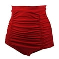 thumbnail image 1 of Wosthever Colección de trajes de baño de nailon Parte inferior de traje de baño sexy de cintura alta Parte inferior de traje de baño de Deportes acuáticos Rojo SG, 1 of 6