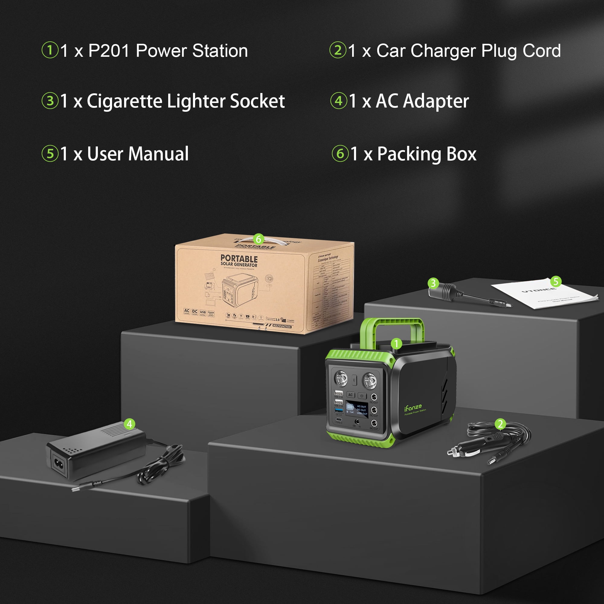iFanze 200W Portable Power Station, 148Wh Solar Generator iFanze 200W Portable Power Station, 148Wh Solar Generator