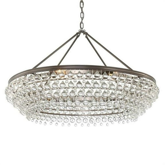 Eight Light Chandelier in Traditional and Contemporary Style 40 inches Wide By 25.75 inches High-Vibrant Bronze Finish Bailey Street Home