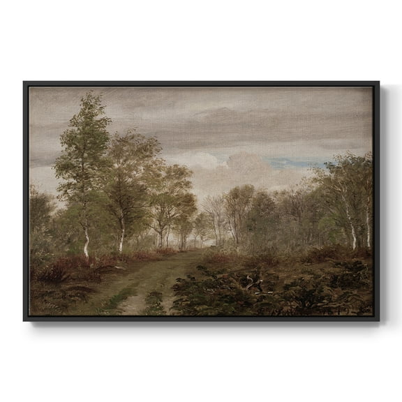Vintage Landscape-CCCXV By Wexford Home Framed in Black Wood Gallery Wrapped Canvas 17 in. x 25 in.