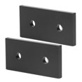 thumbnail image 1 of 2Pcs 2 Hole Joint Board Compression Resistance Rectangle Flat Aluminum Alloy Joining Plate Black 404, 1 of 4
