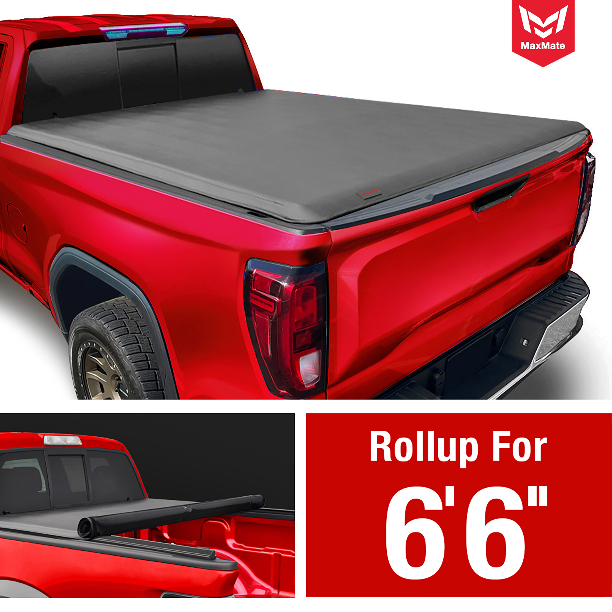 MaxMate Soft Roll-up Truck Bed Tonneau Cover Compatible with 2019-2026 Chevy Silverado GMC Sierra 1500 (Not Fit 19 LD; 19-25 Classic) | 6'7" (79") Bed | TCC169054