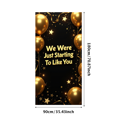 thumbnail image 2 of Black Background Banner with Golden Balloons Stars and Ribbons We Just Starting to Like You Party Decorations Backdrop for Celebrations Events Gatherings Parties, 2 of 3