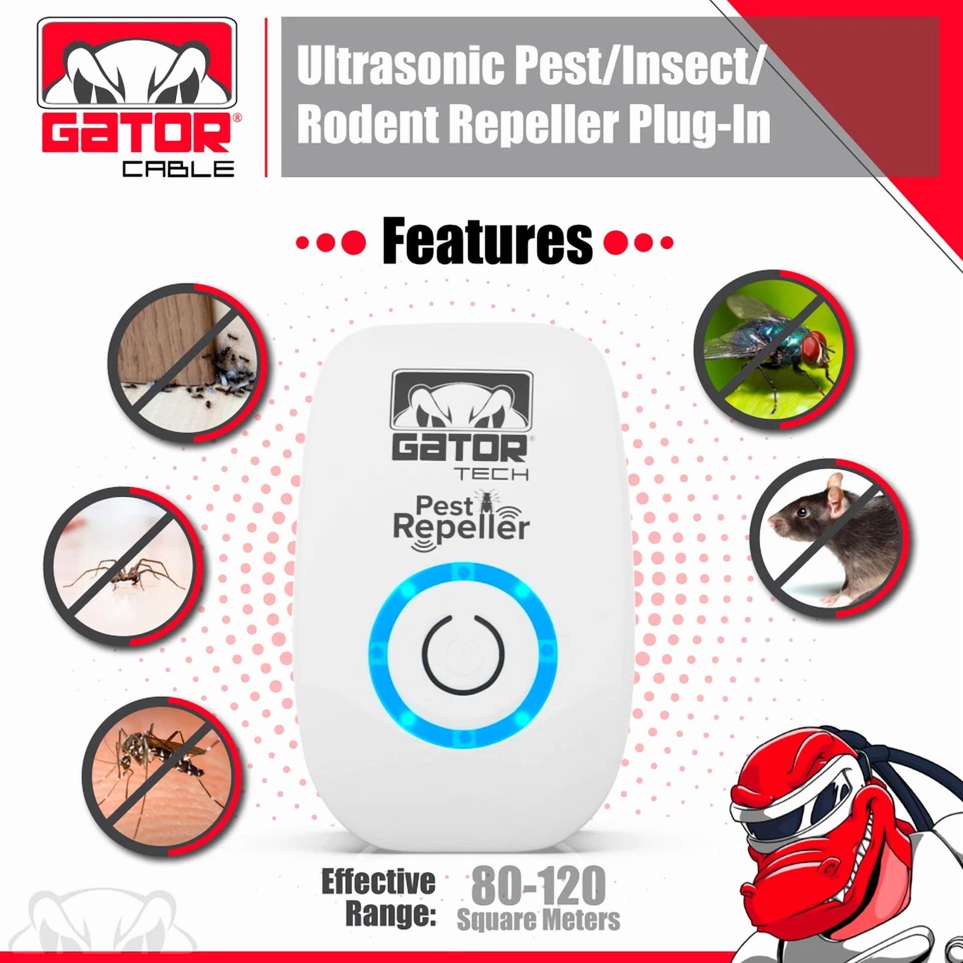 CRESTIN- Ultrasonic Pest Insect Rodent Repeller Electronic Plug-In Mice Rat Cockroach Bug