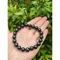 thumbnail image 4 of K-KED 10mm Shungite Bracelet, Genuine Shungite Gemstone Beads,Radiation EMF Protection, 4 of 8