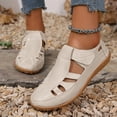 thumbnail image 2 of Mepaouo Summer Closed Toe Sandals for Women Ankle Strap Dressy Orthopedic Walking Slip on Flat Shoes, 2 of 6