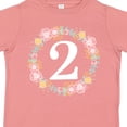thumbnail image 4 of Inktastic 2nd Birthday Rose Wreath 2 Year Old Girl Girls Toddler T-Shirt, 4 of 5